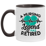 Retirement T Shirt for Nurses Nursing Legend Has Retired B07KCHZ667 AM11OZ 11 oz. Accent Mug