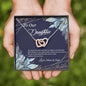 To Our Daughter - Silver Love Knot Necklace Interlocking