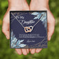 To My Daughter, Love Dad - White Gold Necklace Interlocking