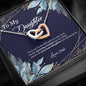 To My Daughter, Love Dad - White Gold Necklace Interlocking