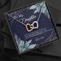 To My Daughter, Love Dad - White Gold Necklace Interlocking