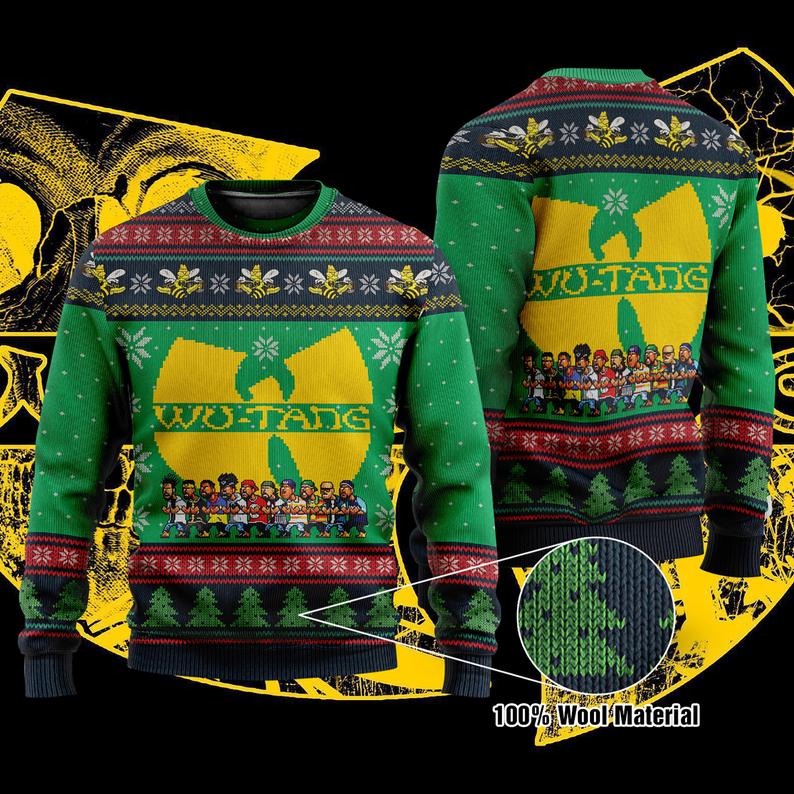 Wutang Clans Christmas Wool Ugly Sweater Halloween, Christmas Holiday, Gift for Family, Friend  Unisex Adult Clothing