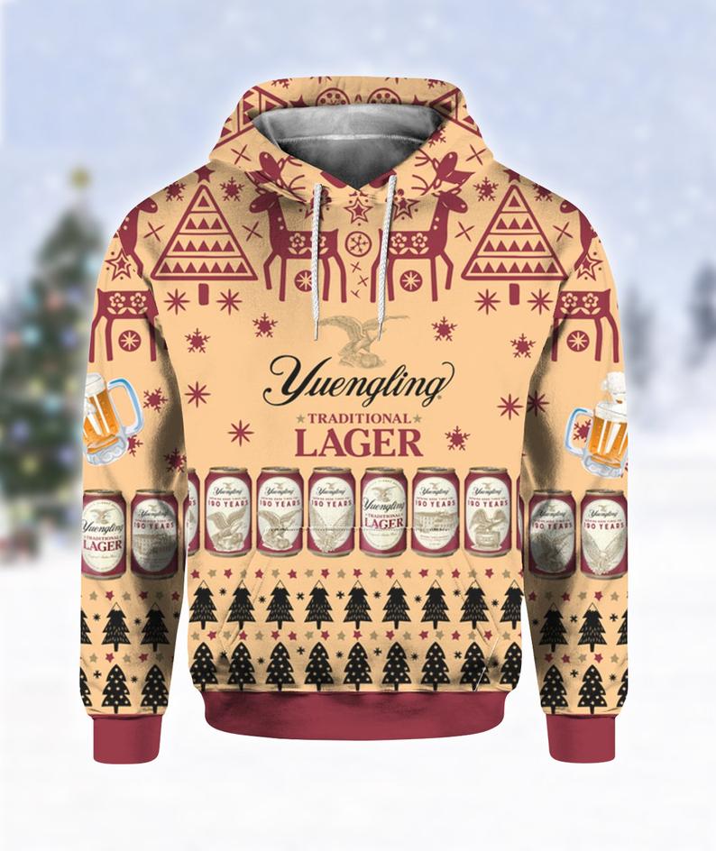 Yuengling Lager Beer Ugly Sweater Halloween, Christmas Holiday, Gift for Family, Friend  Unisex Adult Clothing